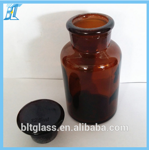 Pot en verre ambré de 125ml, bouteilles en verre avec couvercles en verre ou en liège - Product Image 5