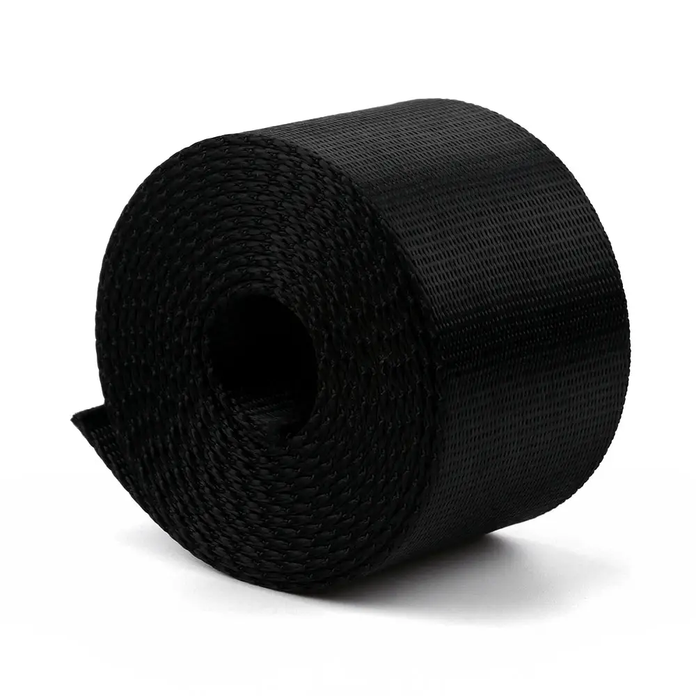 Fettuccia in Nylon di alta qualità nera da 1.5 pollici e 2 pollici di dimensioni personalizzate per tracolla