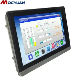 Çin 7 inç endüstriyel lcd modbus tcp ucuz hmi dokunmatik ekran plc