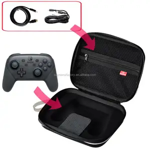 Black Project Design EVA Airfoam Pouch Case for Nintendo Switch Pro Controller Gamepad