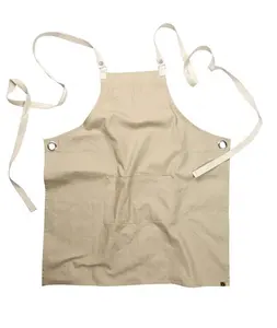 Tabard artisanal réglable Double face en polycoton, tablier personnalisé résistant pour la cuisson, tablier en toile imprimé