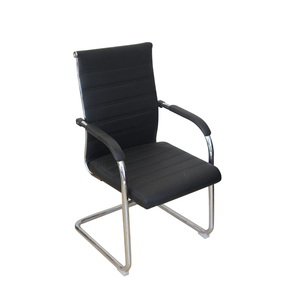 Chaise de <span class=keywords><strong>bureau</strong></span> <span class=keywords><strong>sans</strong></span> roulettes, style moderne et économique, dossier haut, siège en cuir PU, 2026 - Product Image 2