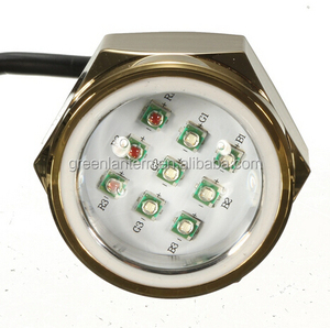 Led Marine Lamp 27W Multi-color RGB Boat Drain Plug <strong>Light</strong> 9LEDs Underwater Boat <strong>Light</strong> IP68 Titanium Alloy <strong>Shell</strong> - Product Image 4