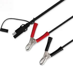 1M 1.5M 18awg 16awg Auto Cavi Della Batteria di 12v coccodrillo coccodrillo clip per connettore sae