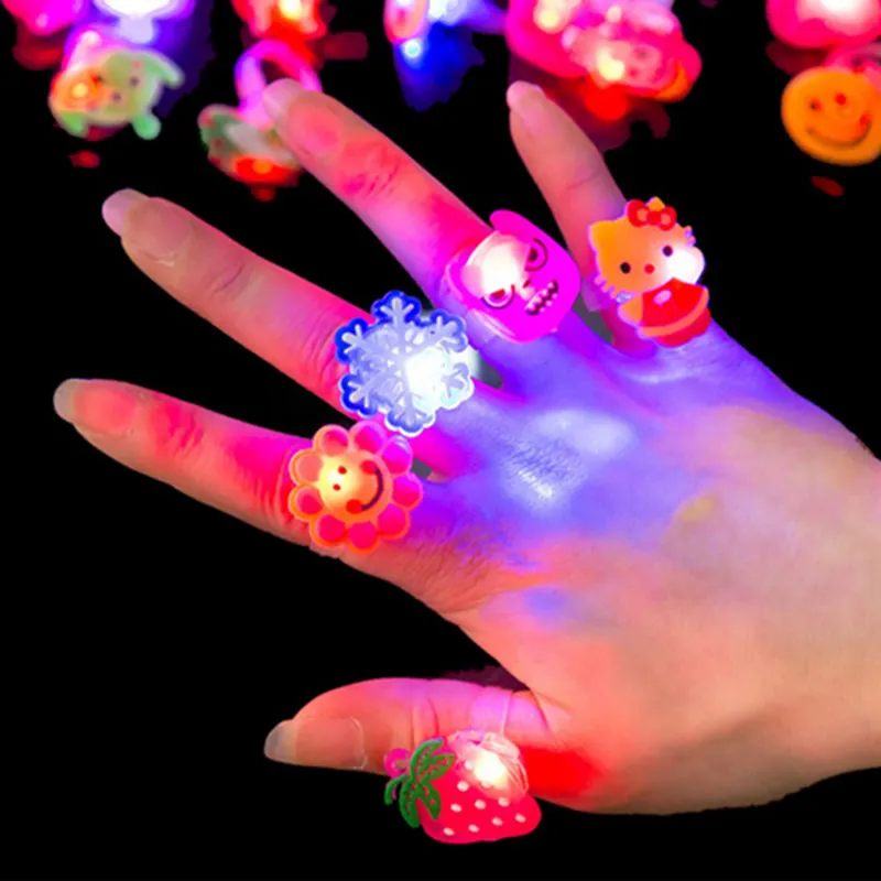 New Creative Luminous Rings Children's Toys Flash Gifts LED Cartoon Lights Glow Cosplay Party Led Accessories