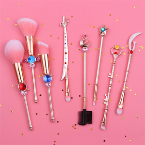 Trasporto di goccia <span class=keywords><strong>Viso</strong></span> <span class=keywords><strong>Make</strong></span> <span class=keywords><strong>Up</strong></span> Strumento con il Cristallo Top Sailor Moon Spazzole di Trucco Set - Product Image 1