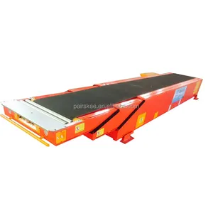 Nouveau design Convoyeur télescopique fixe 3 sections 12 mètres Convoyeur à bande PVC PU Caoutchouc Acier Caoutchouc Transport de matériaux Industrie de l'acier au carbone