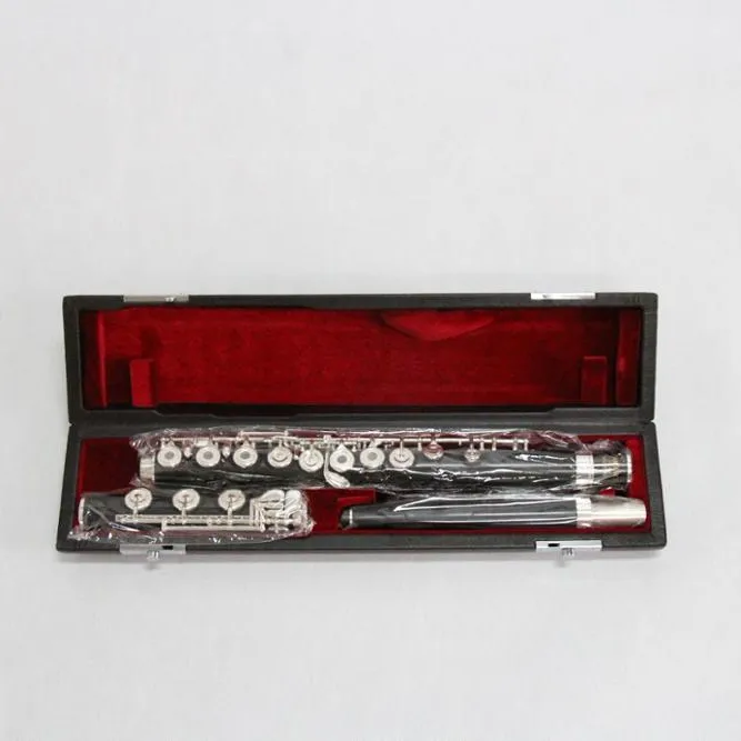 Flauta de ébano chapada en plata, instrumento chino de buena calidad, 17 agujeros abiertos, OEM