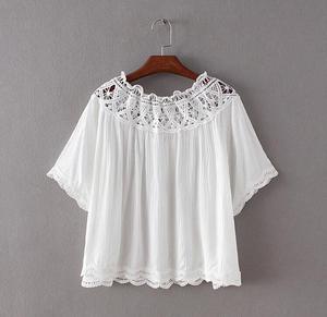 Objets De Desir Chemisier Vert Dentelle Coton Débardeur sans Manche
