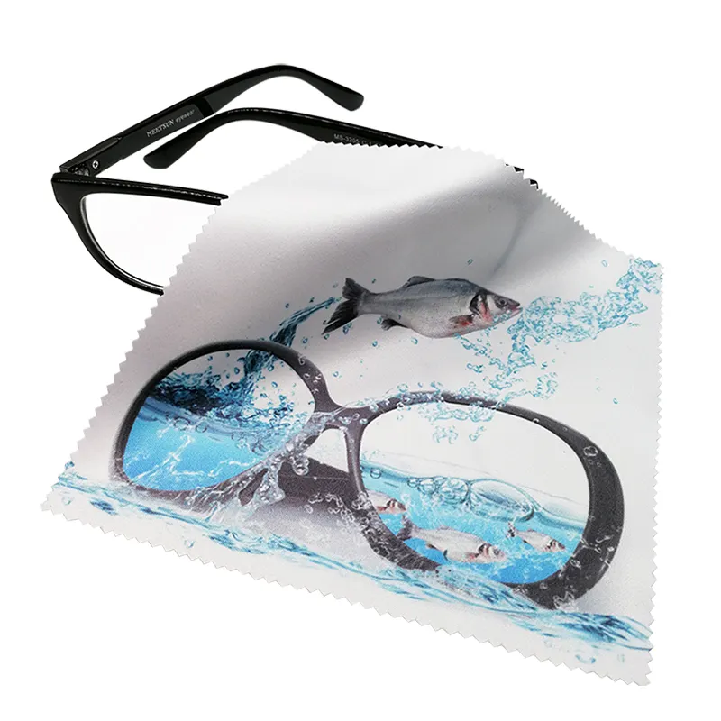 Impression personnalisée microfibre lunettes/lunettes/lunettes de soleil chiffon nettoyant