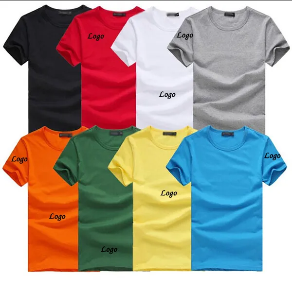 Camiseta masculina de algodão com estampa de logotipo, camiseta personalizada, estampada em branco, 100% algodão, melhor preço yiwu