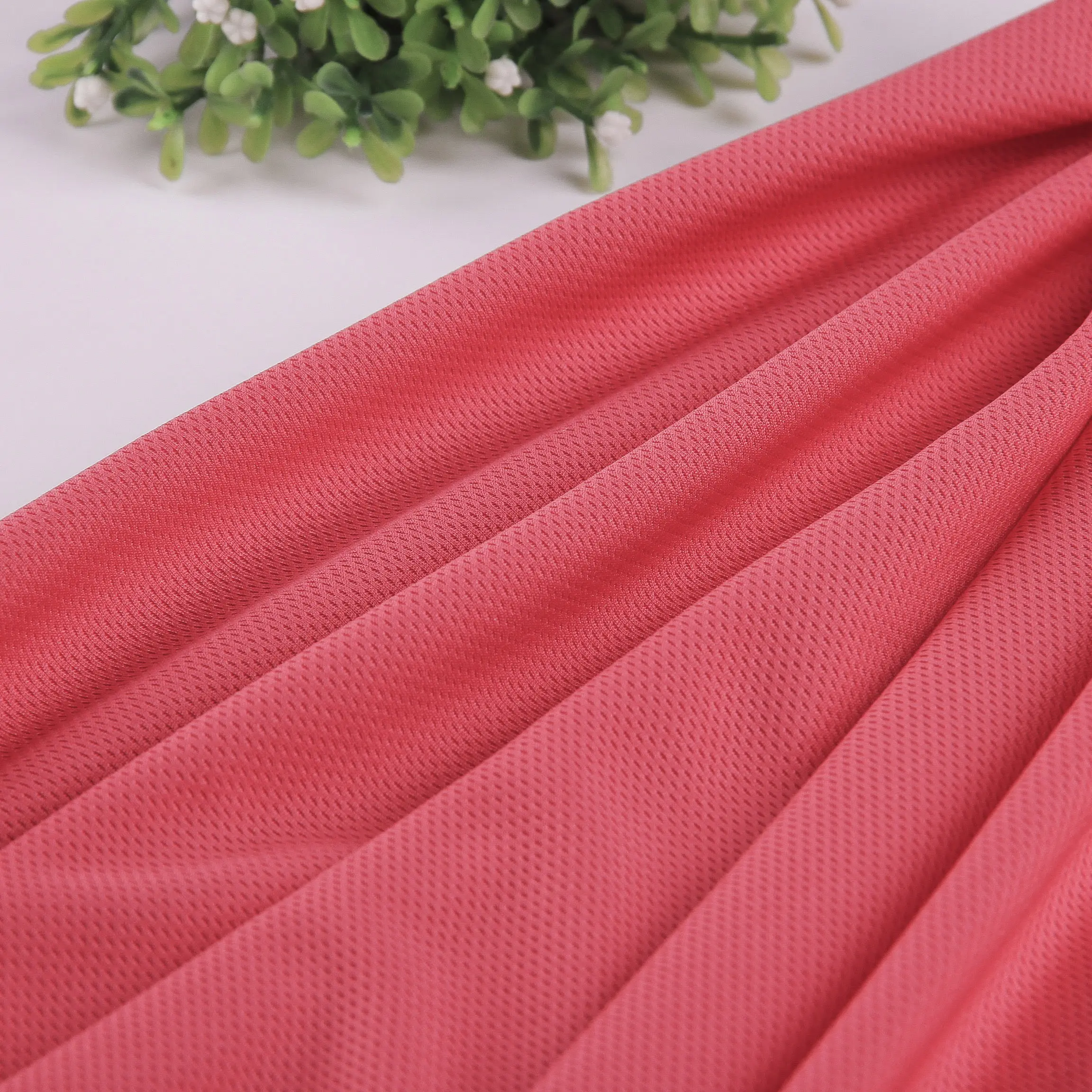 100% polyester thermische jersey birdseye gebreide stof groothandel voor mode kledingstuk