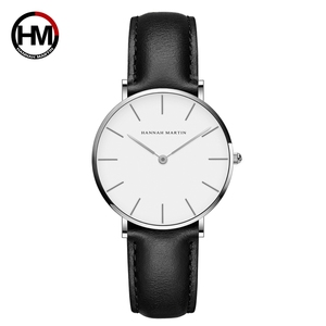 Montre en cuir Hannah Martin HM-CB36 pour femmes, design simple, étanche, décontractée, boucle, cadran en cristal, montres tendance pour femmes - Product Image 4