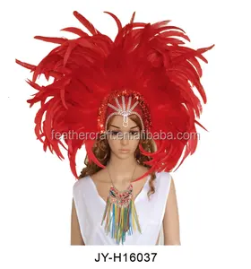 Fashional kırmızı türkiye tüy headdress için parti