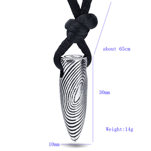 Collar con Colgante <span class=keywords><strong>de</strong></span> Moda, Acero Inoxidable, Impermeable, Antideslustre, Joyería para Hombre, <span class=keywords><strong>Lobo</strong></span> <span class=keywords><strong>de</strong></span> <span class=keywords><strong>Guerra</strong></span> 2 OEM, Collar con Colgante <span class=keywords><strong>de</strong></span> Bala 316L - Product Image 2