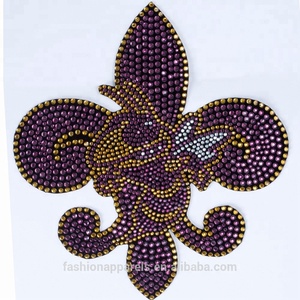Deutschland Flagge Kristall flasche Logo Samt Stoff Kleidung Strass Aufkleber - Product Image 6