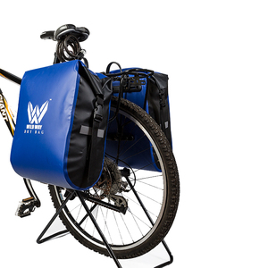 Impermeable de gran capacidad ligero 500D PVC lona <span class=keywords><strong>bicicleta</strong></span> paquete llevar <span class=keywords><strong>bicicleta</strong></span> almacenamiento bolsa lateral - Product Image 2