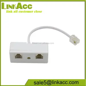 2pcs Rj11 To Rj45 Adapter Telephone To Ethernet Adapter Phone To Ethernet  Cable 