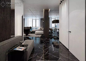 Wholesale <strong>Black</strong> Marble with White Veins Good Price Nero <strong>Marquina</strong> Chinese Marble Tile - Product Image 3