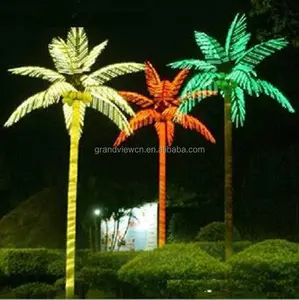 Lampu LED Pohon Kelapa Tampak Alami Buatan Realistis 3.66 Meter