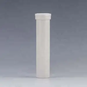 PP-tubo para tabletas efervescentes, 144mm de altura, embalaje de medicina con vitamina c, tubos de plástico de almacenamiento con tapa en espiral desecante