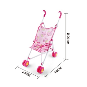 <span class=keywords><strong>Carrozzina</strong></span> per <span class=keywords><strong>Bambole</strong></span> in Metallo <span class=keywords><strong>Rosa</strong></span> Chiaro, Passeggino Pieghevole Giocattolo per <span class=keywords><strong>Bambole</strong></span> - Product Image 2