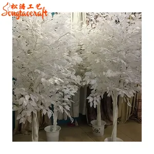 Ourwarm — arbre blanc artificiel pour décor de mariage, branche pour projet de paysage, arbre blanc