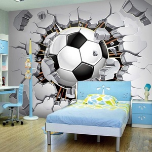 Catalogo di Carte da Parati in PDF, Pittura Murale Artistica Creativa 3D a Tema Calcio, Carta da Parati in Pelle Seoul - Product Image 4