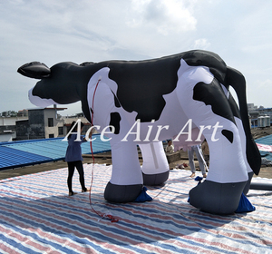 Hermoso modelo de globo inflable de vacas lecheras holandesas de 5m de largo y 3m de altura fabricado en China para publicidad de fiestas y eventos - Product Image 3
