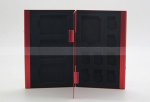 12 in1 grande capacità della scheda di memoria scatola di stoccaggio in alluminio per 4 <span class=keywords><strong>SD</strong></span> SDHC Sdxc <span class=keywords><strong>MMC</strong></span> 8 TF SIM Card OEM stampa Logo - Product Image 2