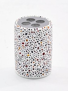 Soporte de cepillo de dientes de cemento de estilo natural redondo - Product Image 6