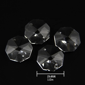 Transparent 10mm-50mm Two Holes Glass <strong>Octagonal</strong> <strong>Prisms</strong> Beads Chandelier Parts for Jewelry Making Lampwork - Product Image 4