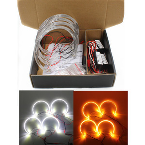 Kit de bagues Halo d'yeux d'ange avec projecteur LED DRL, pour <span class=keywords><strong>BMW</strong></span> E36 <span class=keywords><strong>E39</strong></span> E46, 4x131mm, 6 W, 100 pièces - Product Image 1