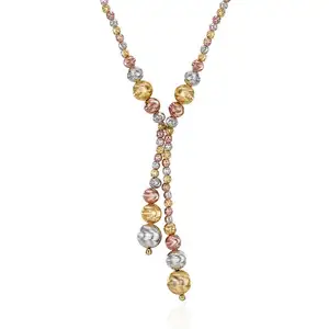Hot new products fashion jewelry light weight gold necklace designs Long beaded necklace