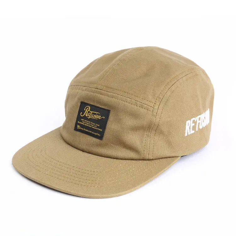 도매 자수 100 유기 면 능직물 5 casquette 패널 모자