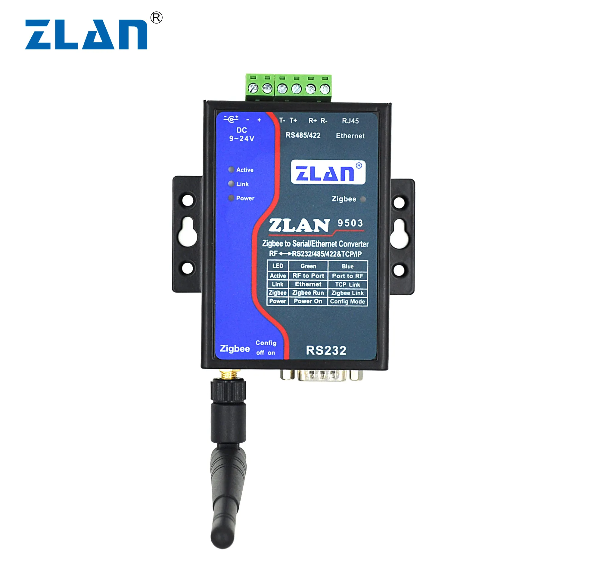 ZLAN9503 إيثرنت LAN إلى زيجبي محول 2 كجم الصناعية جهاز نقل البيانات لاسلكيا