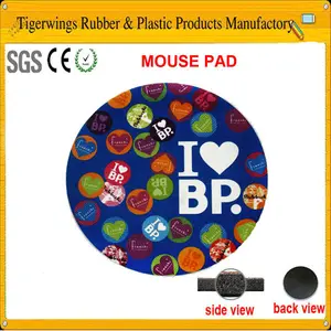 2015 venta caliente a todo color de impresión de poliéster memo de goma mouse pad