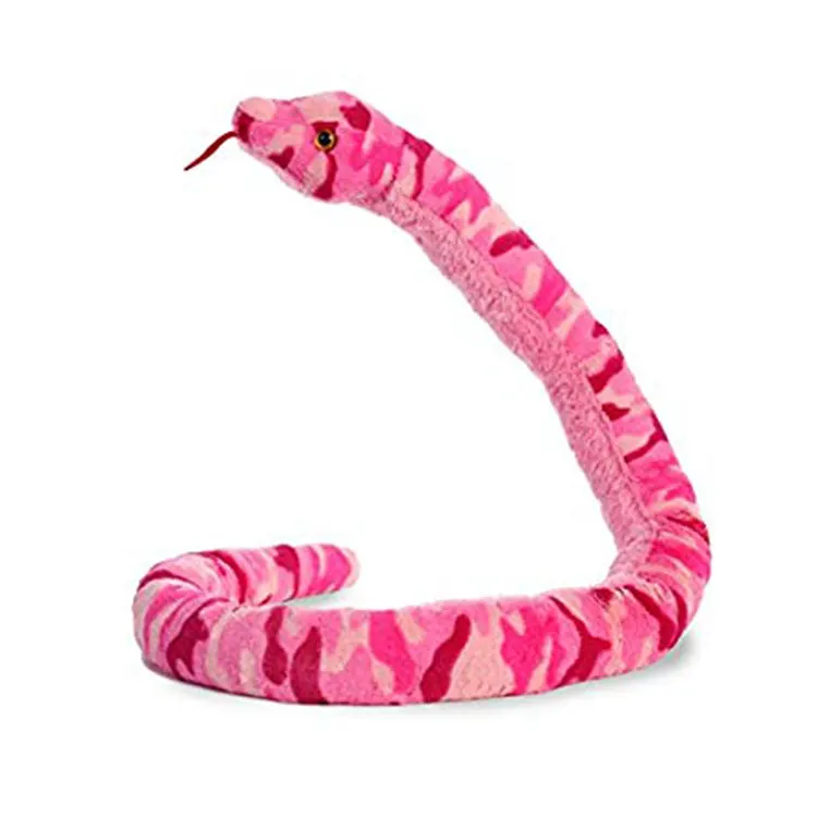 Brinquedo gigante de pelúcia, jumbo de cobra, manchas rosa