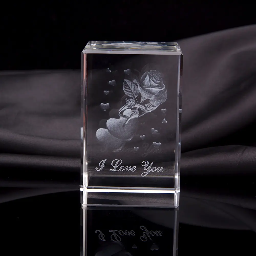 Hochzeit Gast Souvenir Kristall Glas 3D laser Briefbeschwerer Geschenke