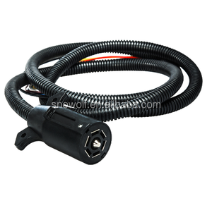 Américain Remorque RV DC 12 V 7 Lame Sens Broches Rondes RV Barre De Remorquage De Remorque Électrique Fiche Mâle Avec 2 M Câble Boîtier En Plastique En Laiton - Product Image 5