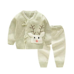 Bello di lavoro a maglia dei capretti dei pantaloni set 0-9 mesi speciale di disegno bellissimo nuovo nato del bambino maglione - Product Image 3