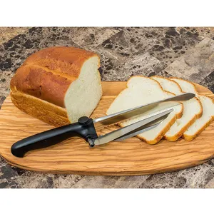 Professional knife and slicing guide with Plastic handle kitchen Bread knife