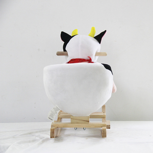 Chaise berçante en peluche pour bébé, base en bois, chaise berçante en peluche en forme de <span class=keywords><strong>vache</strong></span> - Product Image 5