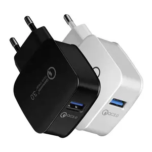 beautiful QC3.0 wall fast charger adapter with one USB output for wholesale and retail