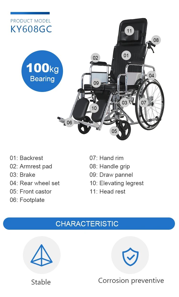 Best Commode Wheelchair Price in BD | Sleeping & Shower Wheelchair with Adjustable armrest