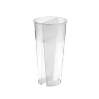 Plastic Twin Split Boba Cup, PP Material, 700 ml
