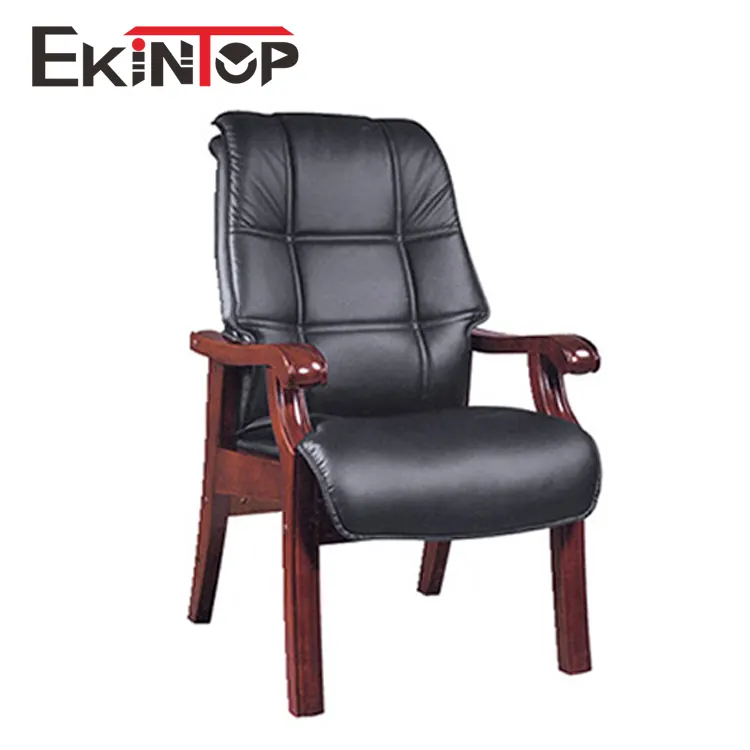 Ekintop antique waiting room wood four legs meeting office chairs