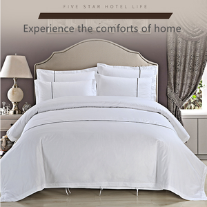 <span class=keywords><strong>Fundas</strong></span> <span class=keywords><strong>de</strong></span> Edredón <span class=keywords><strong>de</strong></span> Algodón Blanco Bordado para Hotel - Product Image 5