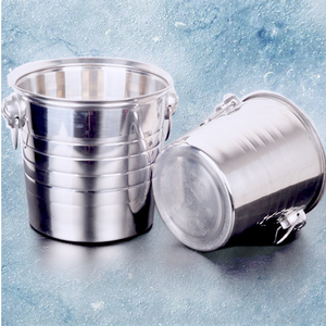 Cocina Bar Premium plata del acero inoxidable cubo de hielo, <span class=keywords><strong>3</strong></span>,5 L gran cubo de vino cerveza con Scoop - Product Image 3