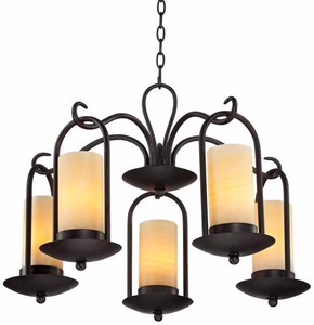 <span class=keywords><strong>Lampadario</strong></span> da Esterno in Finta Pietra Onice 530-35, Larghezza 30 Pollici, Colore Espresso - Product Image 4